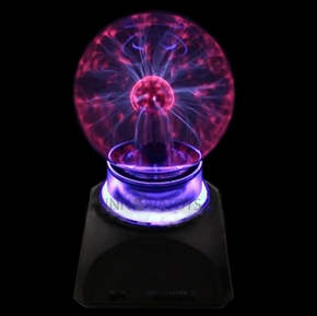 Image of A plasma globe or plasma lamp (also called plasma ball
