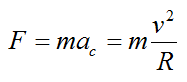 centripetal force for bike on flat surface