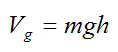 Potential energy of gravity acting on particle for conservation of energy