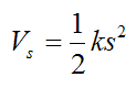 Potential energy of elastic spring acting on particle for conservation of energy