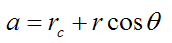 Distance between point C and point A on Eulers disk