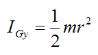 Moment of inertia of Eulers disk about y