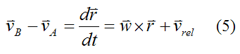 Differentiated vector equation for r vector on rigid body for general motion 3