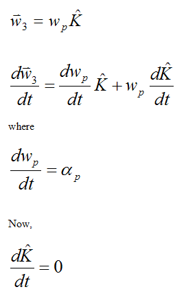 Angular acceleration of wp for gyro top