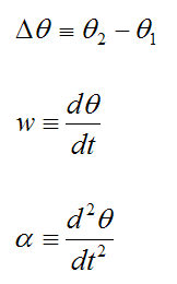 equations for body rotating along a circular path