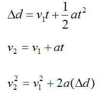 equations for motion of a particle along a straight line 2