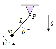 simple pendulum swinging in a plane