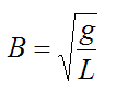 constant in simple pendulum equation