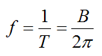 frequency of oscillation for general pendulum