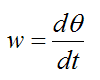 angular velocity of the pendulum