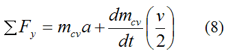 mathematical expression for impulse and momentum analysis of bungee jumper and cord 4