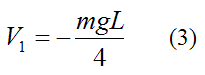 gravitational potential energy of bungee jumper and cord at position 1