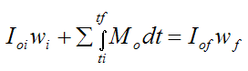 angular impulse and momentum equation applied to skateboarder plus board on half pipe