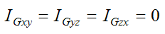 product of inertia terms equal zero in principal directions