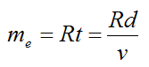 total mass of rocket exhaust over distance d