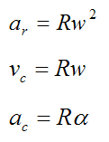 Velocity and acceleration of a particle traveling in a circle with rotational motion 2