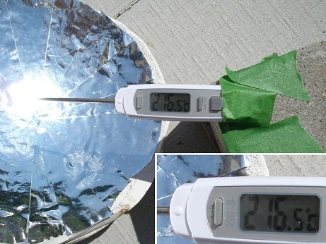 parabolic solar reflector made at home 2